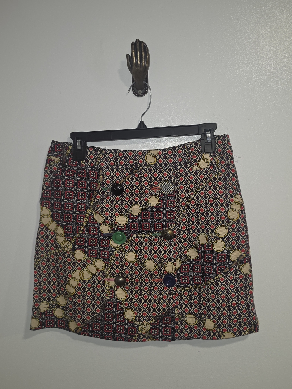 ivy jane Vintage Inspired A-Line Mini Skirt Button Detailing Women's Size 4